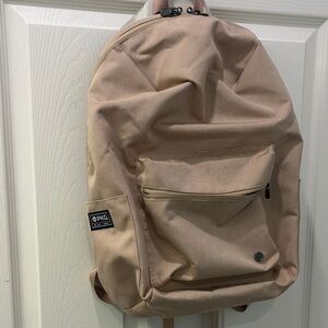 Beige PKG laptop Backpack